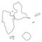 Guadeloupe outline map vector illustration