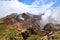 Guadeloupe steaming volcano crater