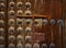 Guadix cathedral door detail aged wood