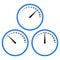 Guage, meter, level indicator icon. Calibration, benchmark, measure, chart, and graph concept illustration