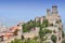 The Guaita fortress Prima Torre is the oldest and the most famous tower on Monte Titano, San Marino