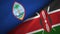 Guam and Kenya two flags textile cloth, fabric texture