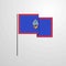 Guam waving Flag design vector background