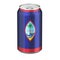 Guamanian flag painted on the drink metallic can. 3D rendering