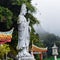 Guan Yin statue at Chin Swee Caves Temple, Chinese Buddha in top Chin Swee Temple, Beautiful giant meditating rock Buddha statue i