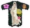 Guan Yin women god of Buddhism with cherry blossom design for traditional tattoo