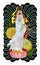 Guan Yin women god of Buddhism with cherry blossom design for traditional tattoo