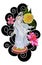 Guan Yin women god of Buddhism with cherry blossom design for traditional tattoo