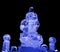 Guan Yu ice sculpture blue