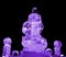 Guan Yu ice sculpture purple