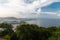 The Guanabara bay view from Sugar loaf at sunset.