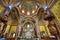 Guanajuato, Mexico-17 April, 2018: Interiors of the The Church of Belen Templo de Belen in front of Hidalgo Market in historic