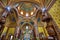 Guanajuato, Mexico-17 April, 2018: Interiors of the The Church of Belen Templo de Belen in front of Hidalgo Market in historic