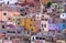 Guanajuato mexico colorful houses on the hill during the day