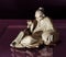 Guangdong China Porcelain Foshan Shiwan Ceramic Figurine Portrait Chinese Lu Yu Tea Sage Master Sculpture Art Crafts Pan Yushu