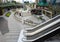Guangzhou, China-23 AUG 2018:Parc Central shopping mall landscape open plaza view