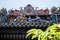 Guangzhou, China`s famous tourist attractions, Chen ancestral hall, roof with lime molding process to produce decorative works of