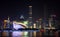 GUANGZHOU, CHINA - SEP 13, 2016: Night view of Guangzhou city wa