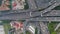 Guangzhou City and Complex Road Interchange. Guangdong, China. Aerial View. Vertical Video