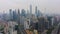 Guangzhou City and Smog. Guangdong, China. Aerial view