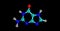 Guanine molecular structure isolated on black