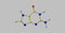 Guanine molecular structure isolated on grey