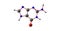 Guanine molecular structure isolated on white