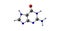 Guanine molecular structure isolated on white