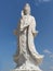 Guanyin bodhisattva worship with blue sky.