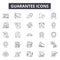Guarantee line icons, signs, vector set, outline illustration concept
