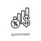 Guaranteed annuity rate icon. Trendy modern flat linear vector G