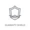 guaranty Shield linear icon. Modern outline guaranty Shield logo