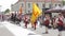 The guard change procession at Alba Iulia Fortress, Europe, Romania.