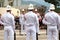 Guard changing ceremony near Prince`s Palace, Monaco