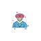 guard officer police policeman security user icon vector design