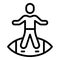 Guard surf icon outline vector. Safety water
