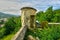 Guard tower at Shri Mataji`s castle at Cabella Ligure