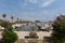 Guardamar del Segura marina Dunas with boats and yachts and pink flowers Spain