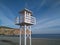 Guardhouse on a beach of the Andalusian coast in horizontal shot