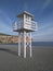 Guardhouse on a beach in Andalusian coast in vertical shot