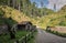 Guardhouse made of stones in the wood close by the Franciscan sanctuary La Verna in Tuscany Italy