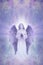 Guardian Angel on Ethereal lilac blue background