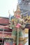 The guardian figure in Wat Phra Kaew in Bangkok, Thailand