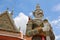 Guardian Giant,Giant Wat Arun and Pagoda.one of the most stunning temples in Bangkok, which features a soaring 70meter high spire