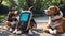 Guardian s Trail A Captivating Photography Journey for Pet Safety.AI Generated