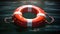 Guardian of Safety, The Lifesaving Symbolism of the Lifebuoy Ring. Generative AI