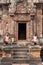 Guardian sculptures in Banteay Srei temple, Siem Reap, Cambodia, Asia