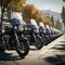 Guardians of the Road: Police Motorcycles in Formation