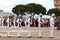 Guards ceremony near Prince`s Palace, Monaco City