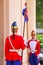 Guards standing by the entrance of National Pantheon of the Hero